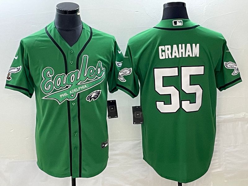 Men Philadelphia Eagles 55 Graham Green Co Branding Game NFL Jersey style 2